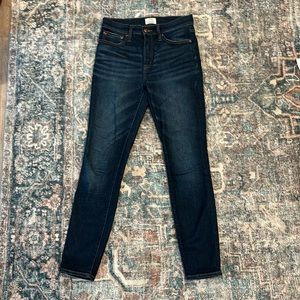 J. Crew 9” High Rise Toothpick jeans
